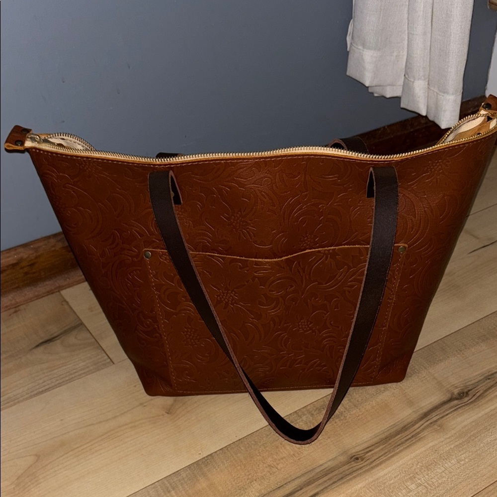 Portland Leather Goods Large Zipper Tote Meadow